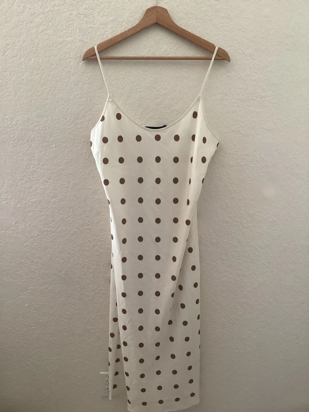 JENNI KAYNE Slip Dress in Caramel Polka Dot Brand New - Picture 4 of 7
